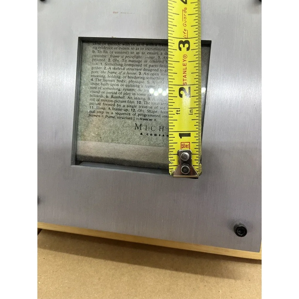 Vintage Michel & Company Aluminum / Light Wood Picture Frame ‎ 7x7
